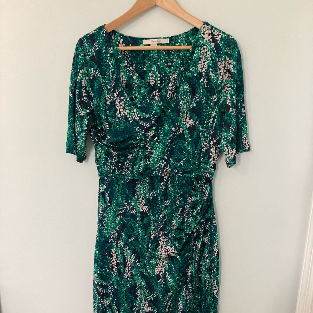 Boden women’s green and navy jersey dress